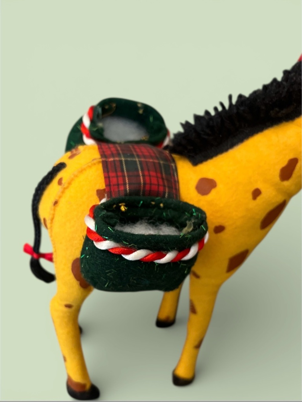 Annalee Christmas Giraffe Santa Hat  NO Presents In Saddle  14” - Picture 4 of 5